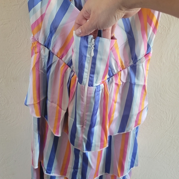 Show Me Your Mumu, Bisou Mini Dress Striped Multi-Color, Size X-Large - NWT - Picture 8 of 10